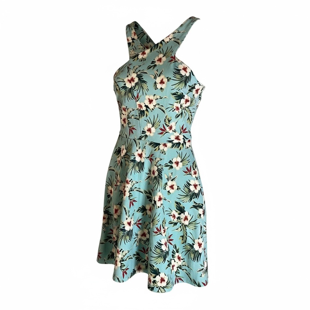 Hollister Women’s Floral Cross-Back Fit & Flare Dress Small